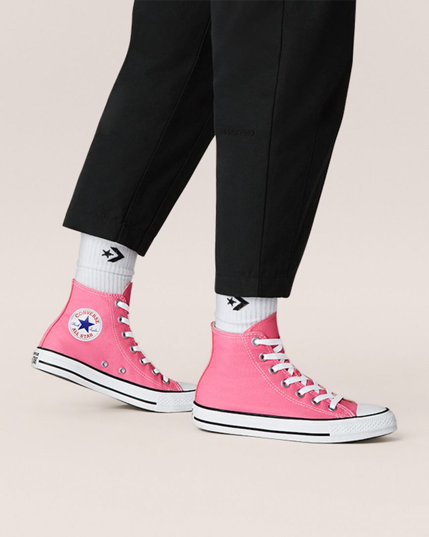 Women's Converse Chuck Taylor All Star Classic High Top Shoes Pink | AU 90C84O